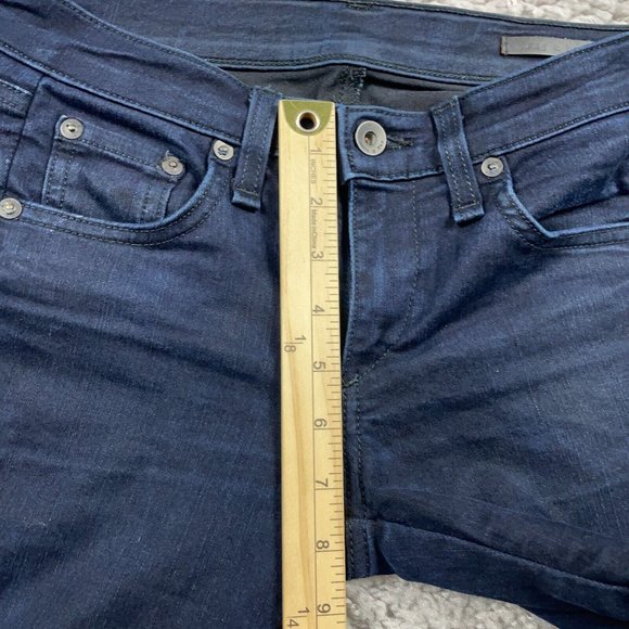 Rag & Bone Riding Jodhpurs Jeans Womens Sz 25 (27x29) Midnight Wash Lamb Leather - Picture 12 of 15